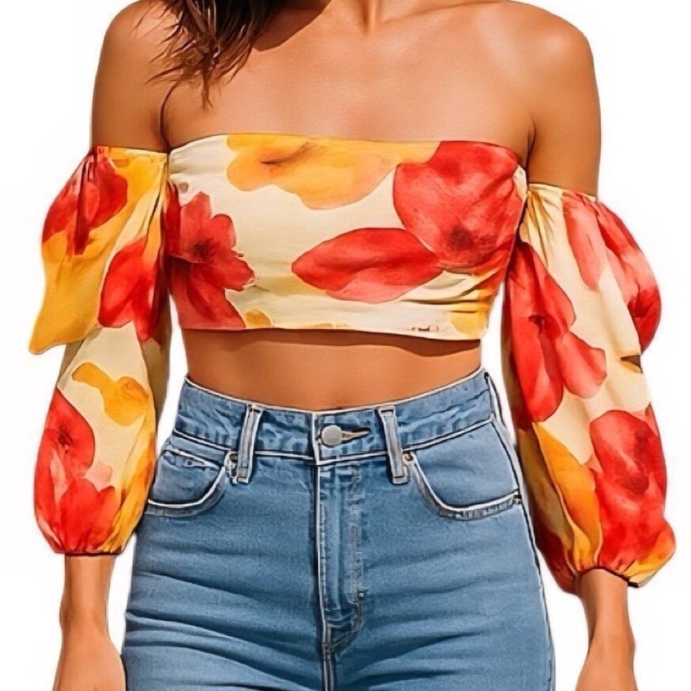 NWT Rumer Sunshine Crop Top - Picture 9 of 9